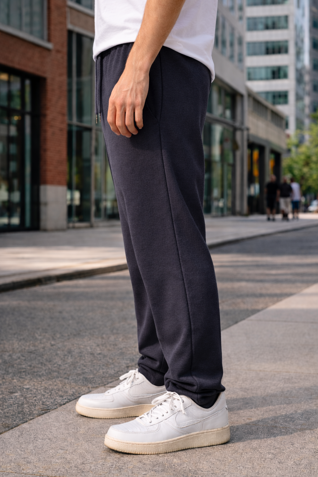 Grey Cotton Unisex Straight Fit Jogger Pants
