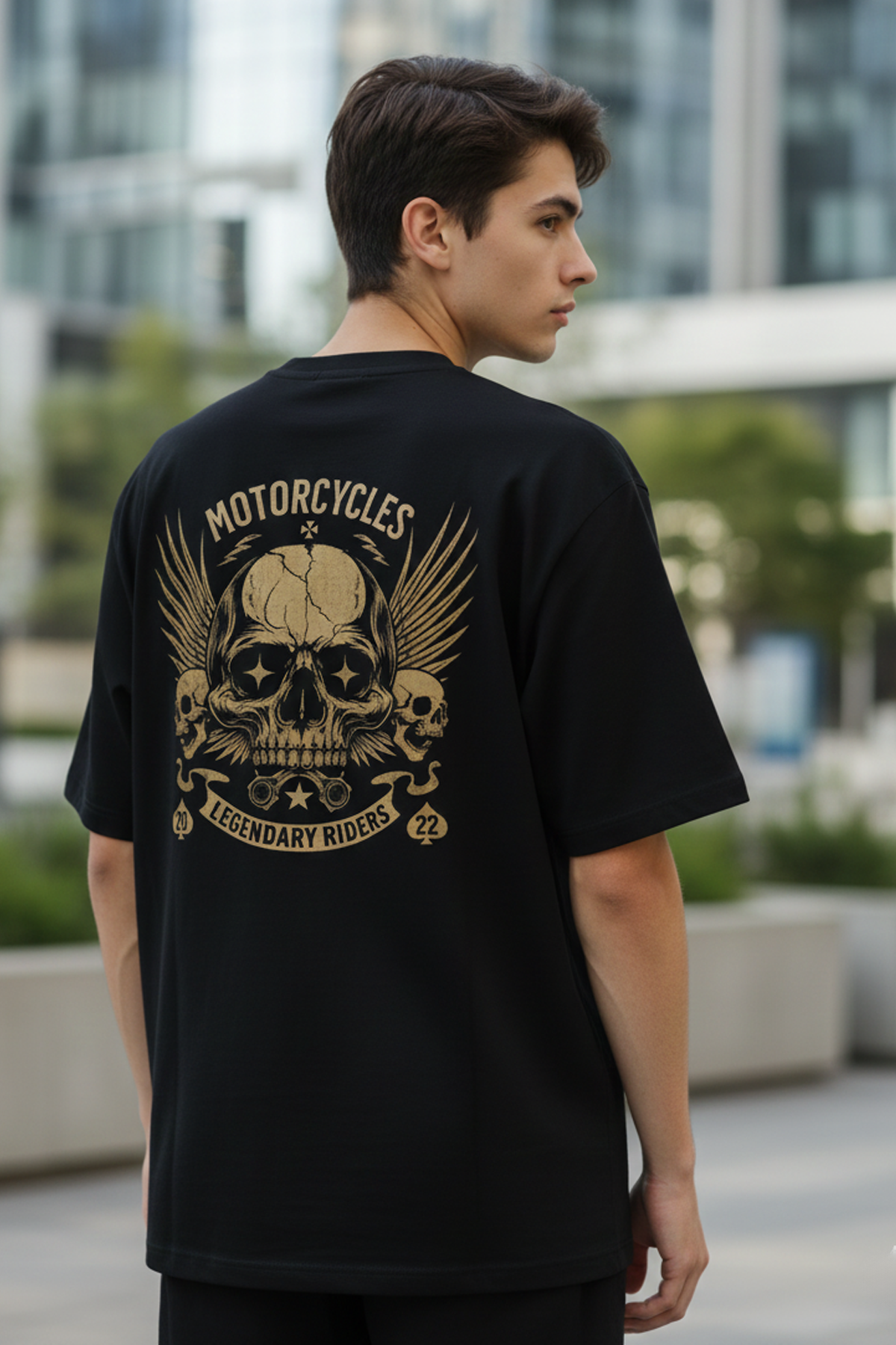Skull Wing Oversized Streetwear T-Shirt
