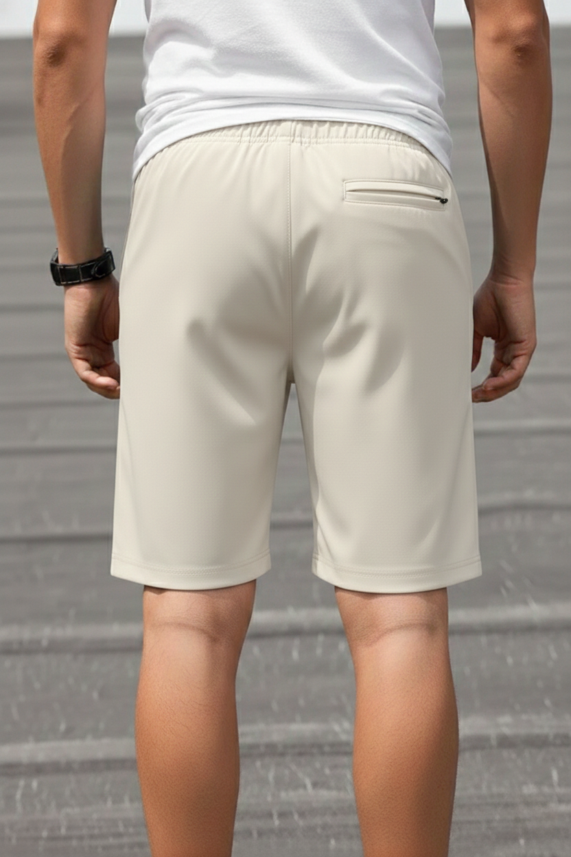 Off White Casual Pocket Shorts