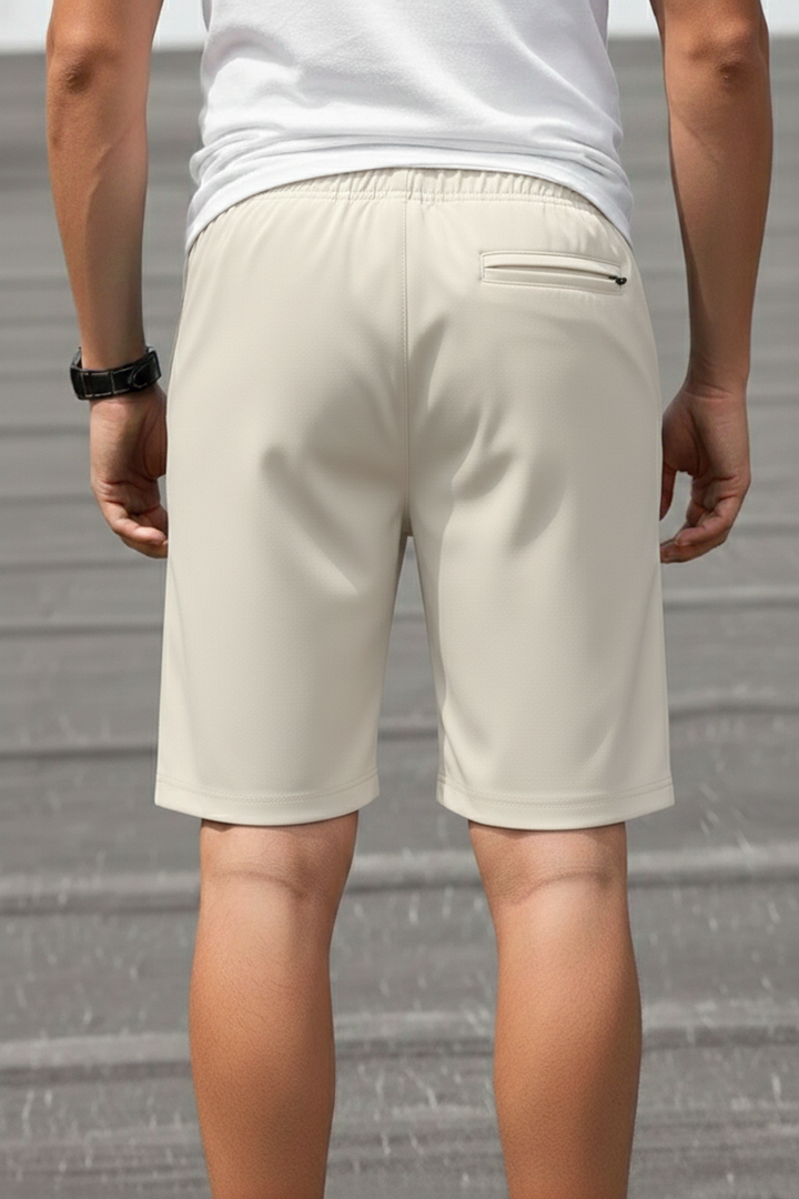 Off White Casual Pocket Shorts