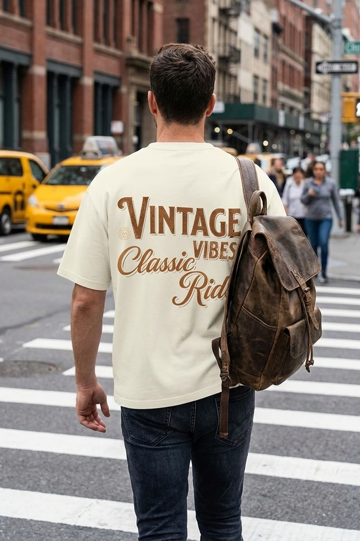 Vintage Vibes Classic Rides Oversized T-Shirt